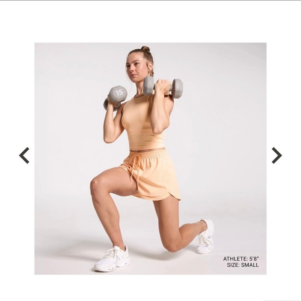 CALIA Womens Size XXL 2X Peach High Rise‎ Step Up Running Shorts Liner $48
